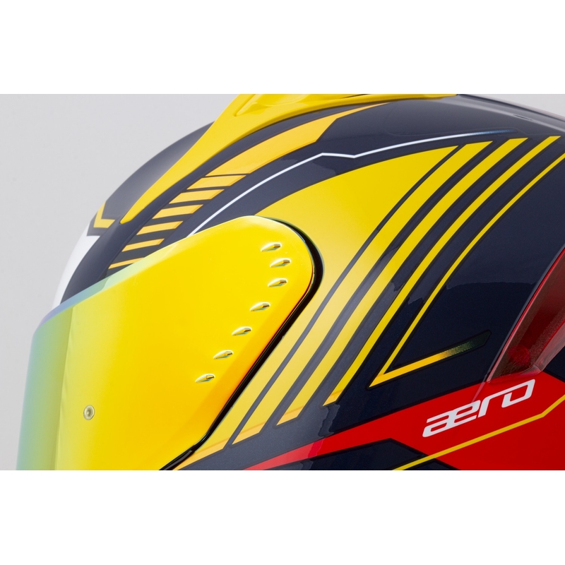 Cassida Aero Drome zárt motoros sisak kék-fluo sárga-narancssárga-piros-világoskék-fehér