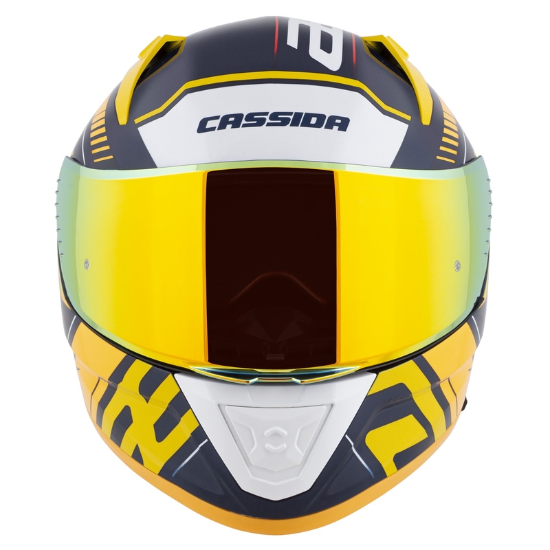 Cassida Aero Drome zárt motoros sisak kék-fluo sárga-narancssárga-piros-világoskék-fehér