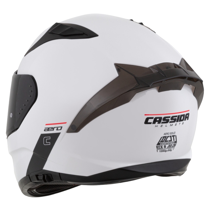 Cassida Aero zárt motorkerékpár sisak matt fehér-fekete