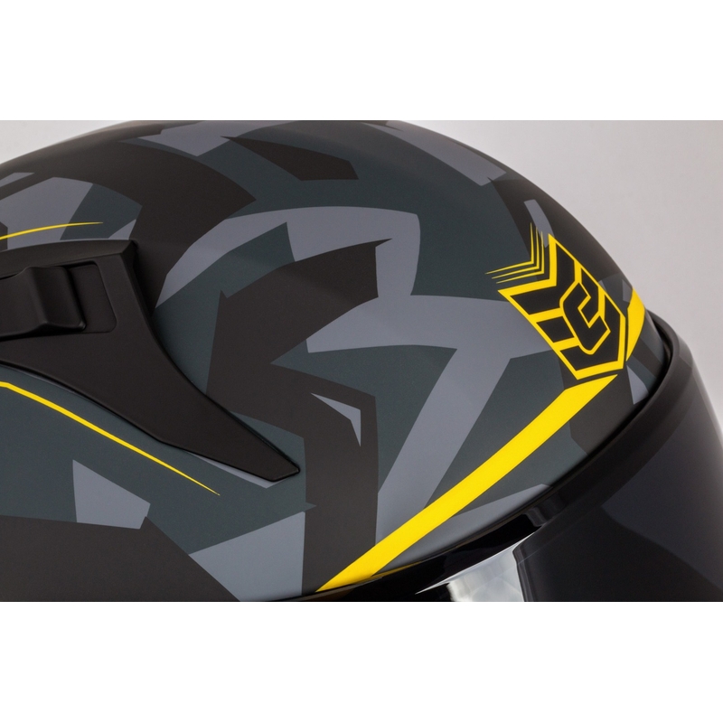 Cassida Aero ATCK zárt motorkerékpár sisak camo szürke-fekete-fluo sárga