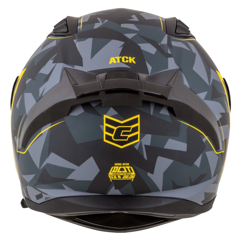 Cassida Aero ATCK zárt motorkerékpár sisak camo szürke-fekete-fluo sárga