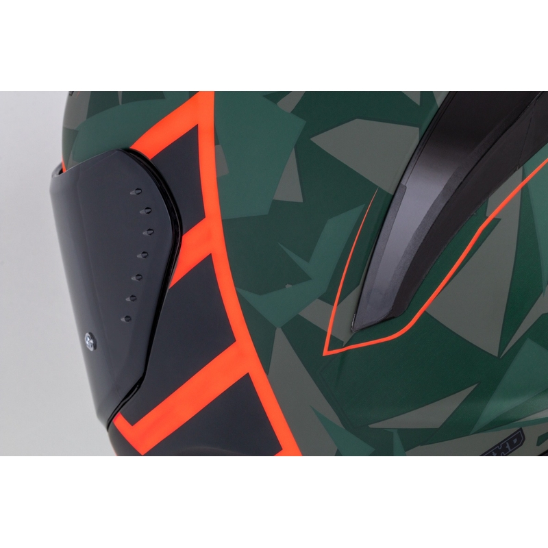 Cassida Aero ATCK zárt motorkerékpár sisak camo zöld-fekete-szürke-narancssárga