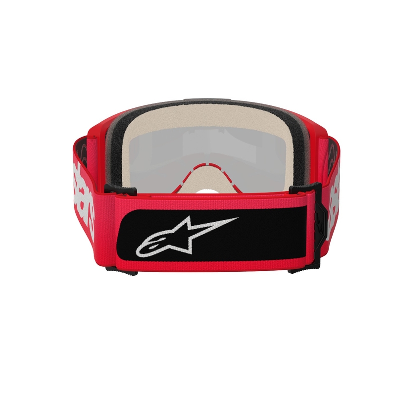 Alpinestars Vision 5 Blaze motokrossz szemüveg piros, arany tükrös plexivel
