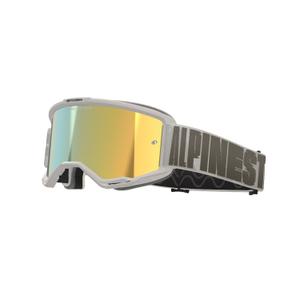 Alpinestars Vision 5 Hollow motokrossz szemüveg homok, arany tükrös plexivel