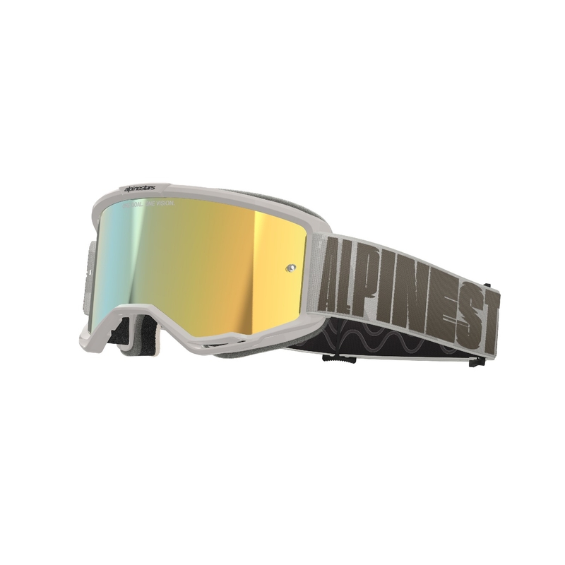 Alpinestars Vision 5 Hollow motokrossz szemüveg homok, arany tükrös plexivel
