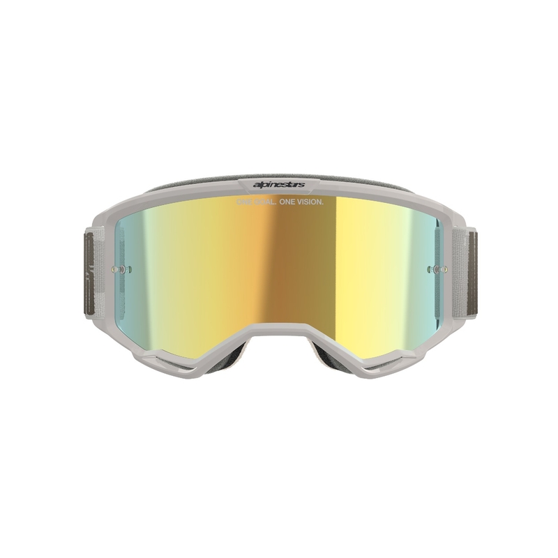 Alpinestars Vision 5 Hollow motokrossz szemüveg homok, arany tükrös plexivel