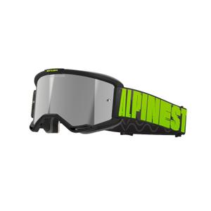 Alpinestars Vision 5 Hollow motokrossz szemüveg szürke-fluo sárga, ezüst tükrös plexivel