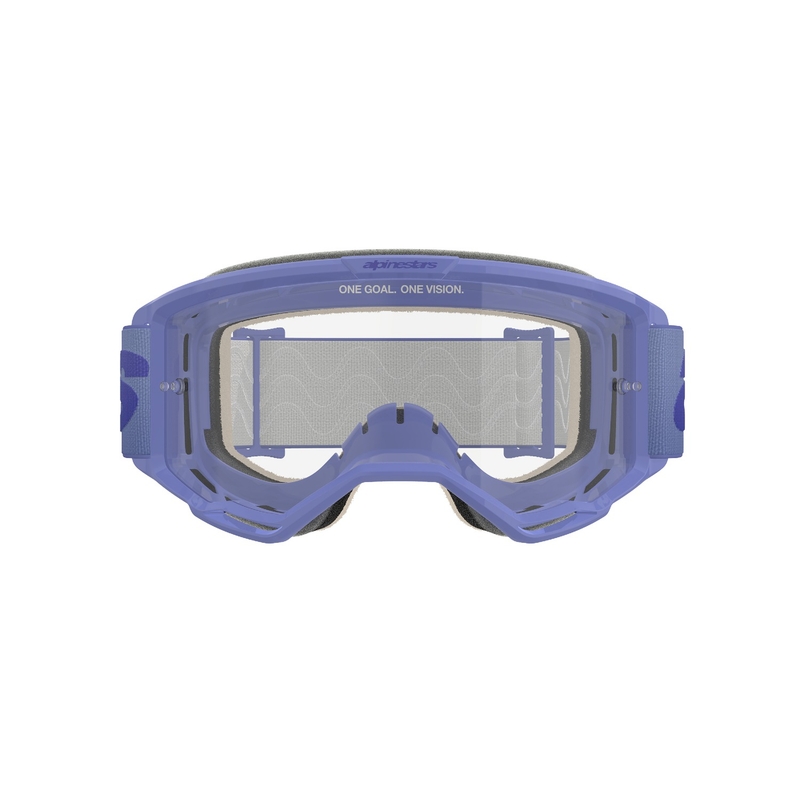 Alpinestars Vision 5 Wordmark motokrossz szemüveg lila, átlátszó plexivel