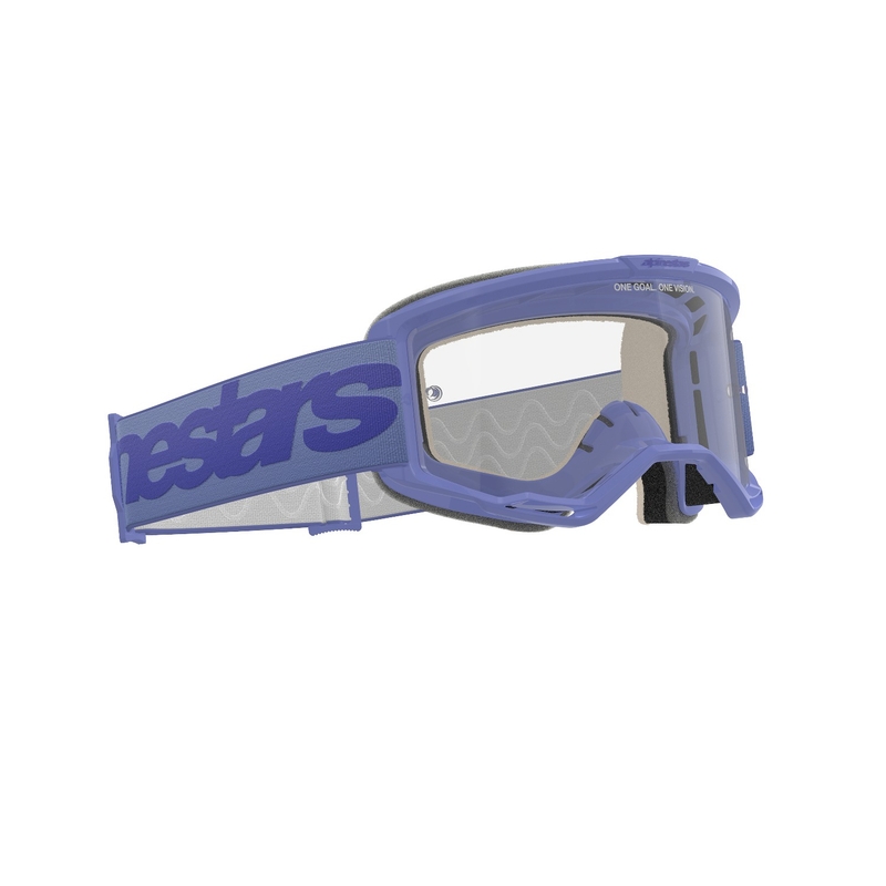 Alpinestars Vision 5 Wordmark motokrossz szemüveg lila, átlátszó plexivel