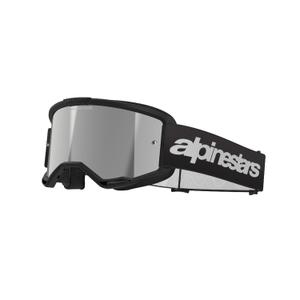 Alpinestars Vision 3 Wordmark motokrossz szemüveg fekete, ezüst tükrös plexivel