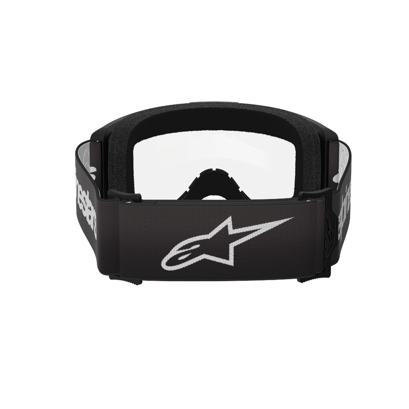 Alpinestars Vision 3 Wordmark motokrossz szemüveg fekete, átlátszó plexivel