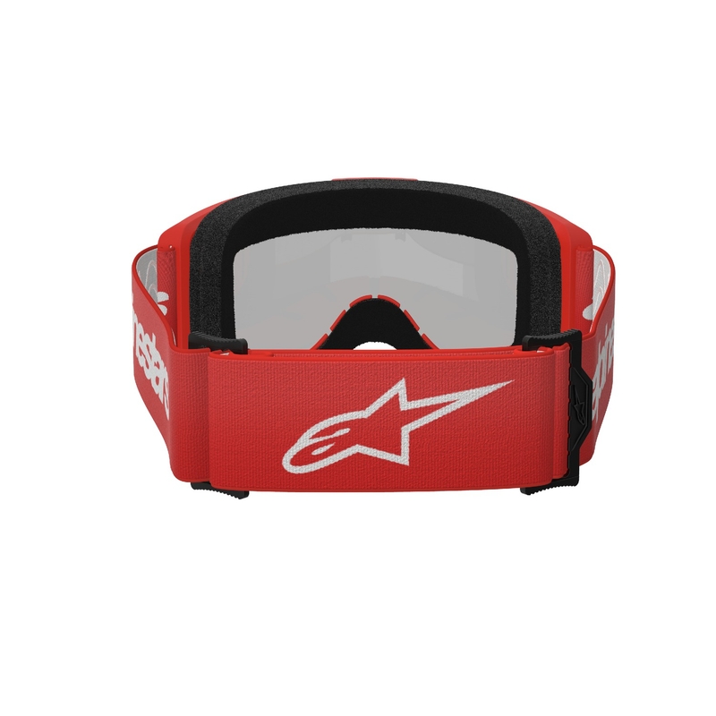 Alpinestars Vision 3 Wordmark motokrossz szemüveg piros, ezüst tükrös plexivel kiárusítás