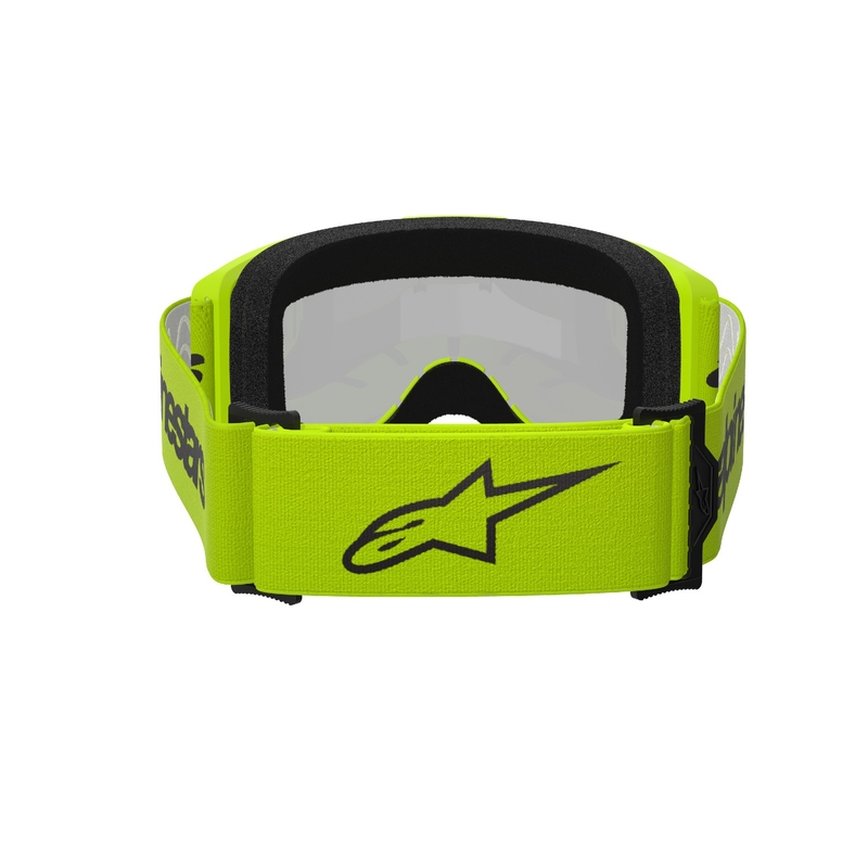 Alpinestars Vision 3 Wordmark motokrossz szemüveg fluo sárga, ezüst tükrös plexivel