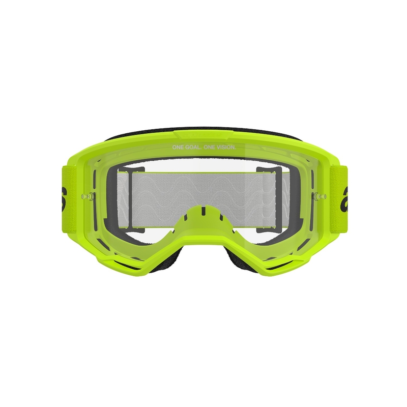 Alpinestars Vision 3 Wordmark motokrossz szemüveg fluo sárga, átlátszó plexivel