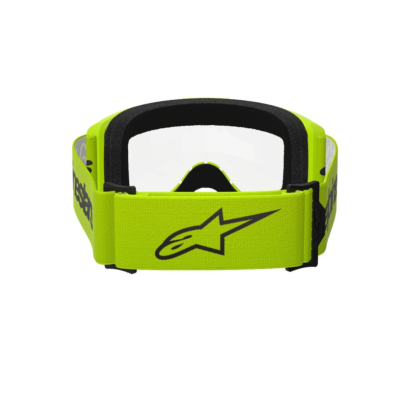 Alpinestars Vision 3 Wordmark motokrossz szemüveg fluo sárga, átlátszó plexivel