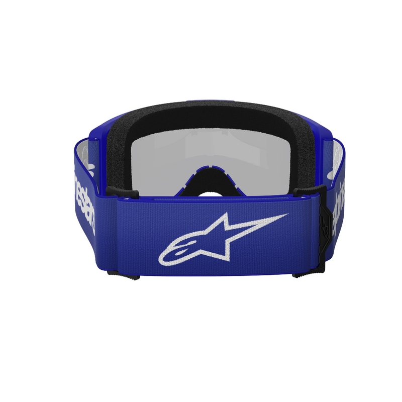 Alpinestars Vision 3 Wordmark motokrossz szemüveg kék, ezüst tükrös plexivel