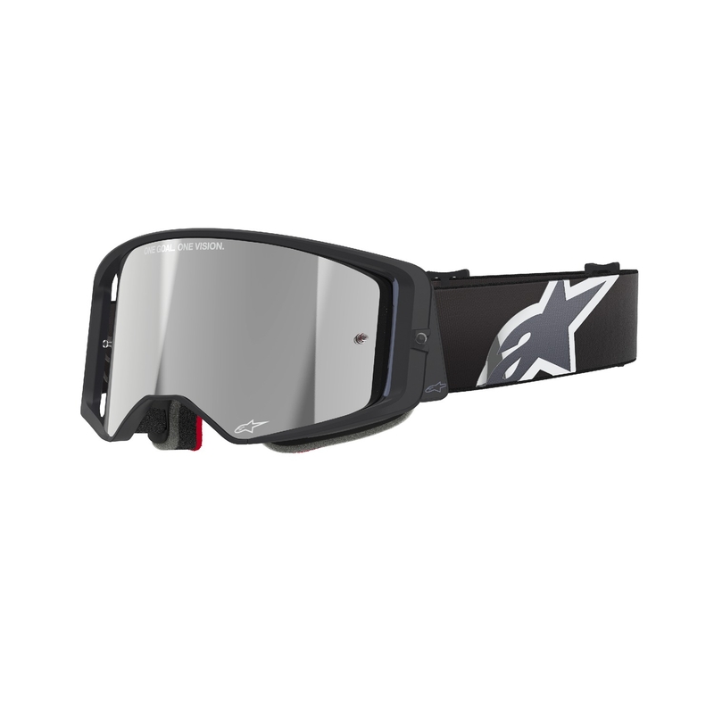Alpinestars Supertech Corp motocross szemüveg fekete-szürke, ezüst plexivel