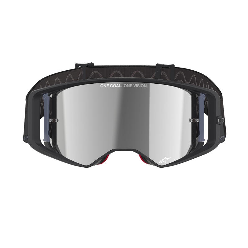 Alpinestars Supertech Corp motocross szemüveg fekete-szürke, ezüst plexivel