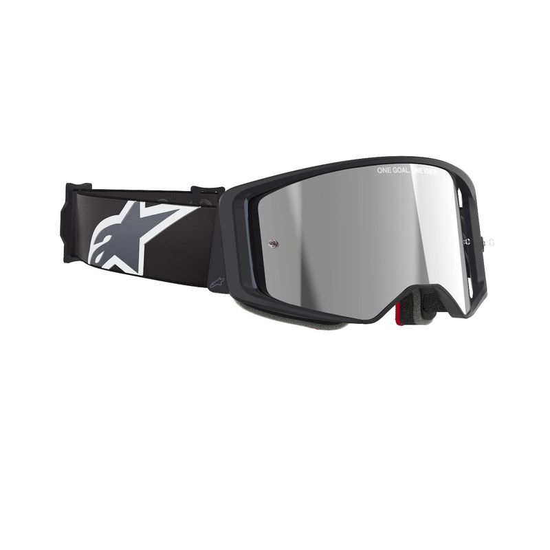 Alpinestars Supertech Corp motocross szemüveg fekete-szürke, ezüst plexivel