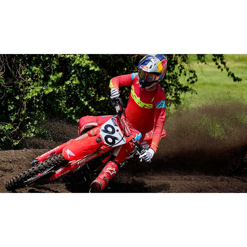 Alpinestars Supertech Corp motocross szemüveg fekete-szürke, átlátszó plexivel