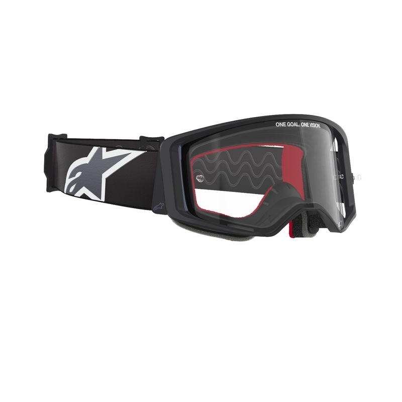 Alpinestars Supertech Corp motocross szemüveg fekete-szürke, átlátszó plexivel
