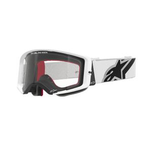 Alpinestars Supertech Corp motocross szemüveg fehér, átlátszó plexivel