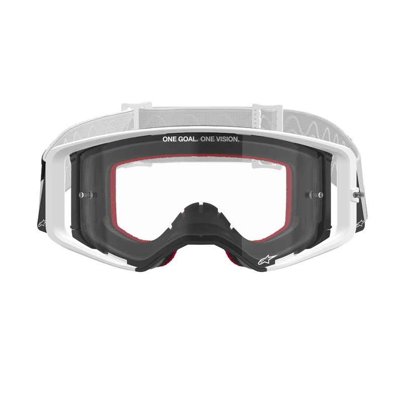 Alpinestars Supertech Corp motocross szemüveg fehér, átlátszó plexivel kiárusítás