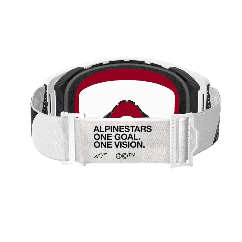 Alpinestars Supertech Corp motocross szemüveg fehér, átlátszó plexivel kiárusítás