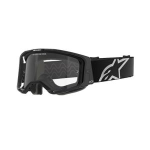 Alpinestars Vision 8 Corp motocross szemüveg fekete, átlátszó plexivel