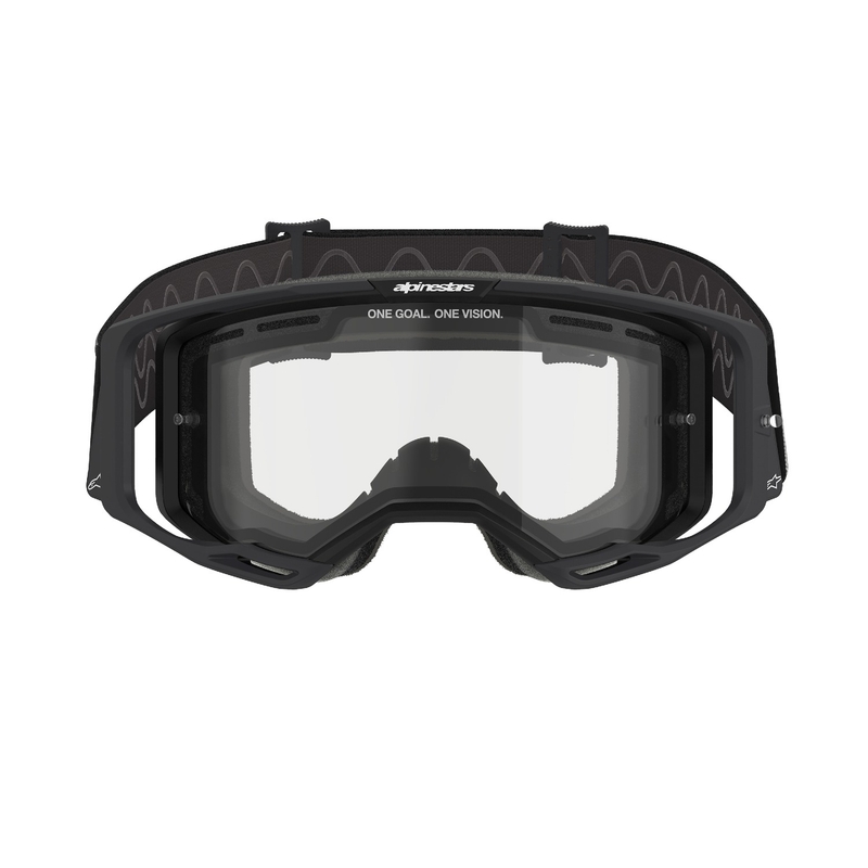 Alpinestars Vision 8 Corp motokrossz szemüveg fekete, dupla antifog átlátszó plexivel