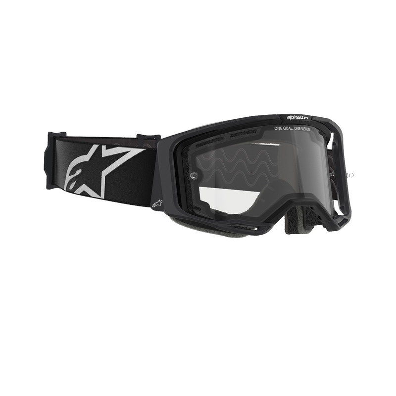Alpinestars Vision 8 Corp motokrossz szemüveg fekete, dupla antifog átlátszó plexivel