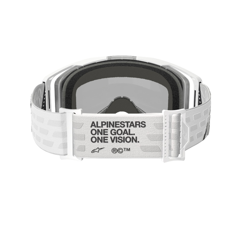 Alpinestars Vision 8 Corp motokrossz szemüveg fehér, tükörezüst plexivel