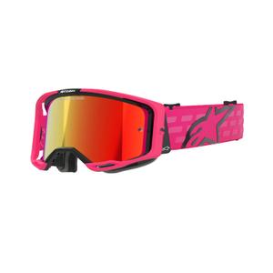 Alpinestars Vision 8 Corp motokrossz szemüveg rózsaszín, tükörpiros plexivel