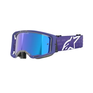 Alpinestars Vision 8 Corp motokrossz szemüveg lila, tükörkék plexivel