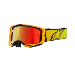 Alpinestars Vision 8 Corp motokrossz szemüveg sárga-rózsaszín, tükörpiros plexivel