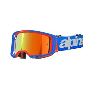 Alpinestars Vision 8 Wordmark motocrossz szemüveg kék-narancssárga, tükörpiros plexivel