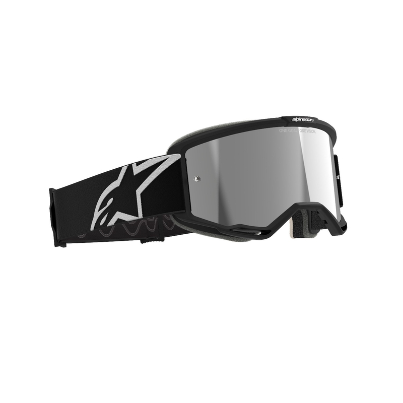 Alpinestars Vision 5 Corp motocross szemüveg fekete, tükörezüst plexivel