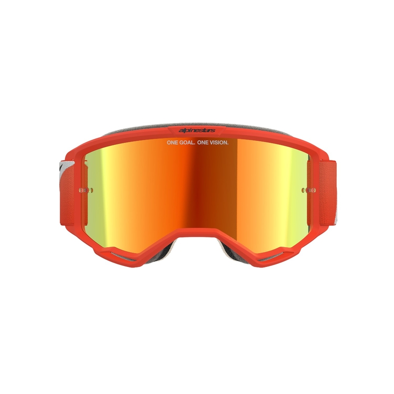 Alpinestars Vision 5 Corp motocross szemüveg narancssárga, tükörpiros plexivel