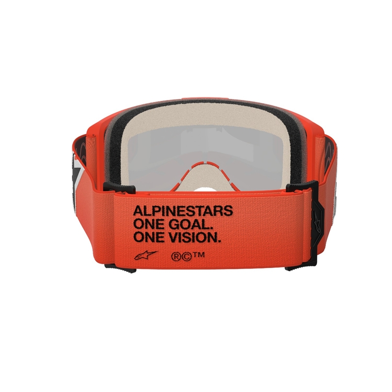 Alpinestars Vision 5 Corp motocross szemüveg narancssárga, tükörpiros plexivel