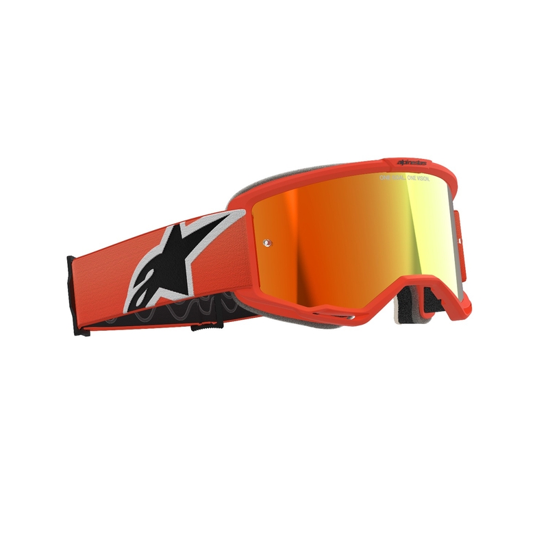 Alpinestars Vision 5 Corp motocross szemüveg narancssárga, tükörpiros plexivel