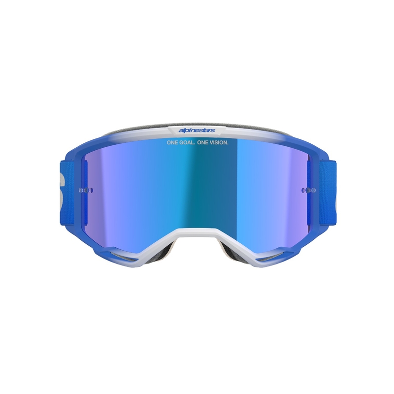 Alpinestars Vision 5 Blaze motocross szemüveg kék, tükörkék plexivel
