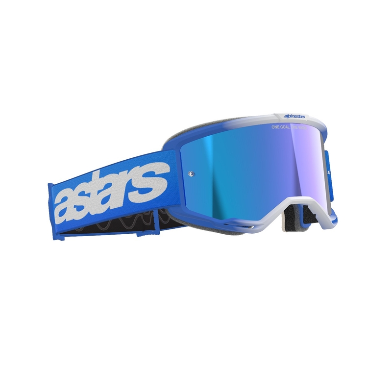 Alpinestars Vision 5 Blaze motocross szemüveg kék, tükörkék plexivel