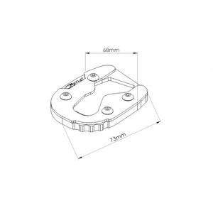 Kickstand extension PUIG 20184N fekete