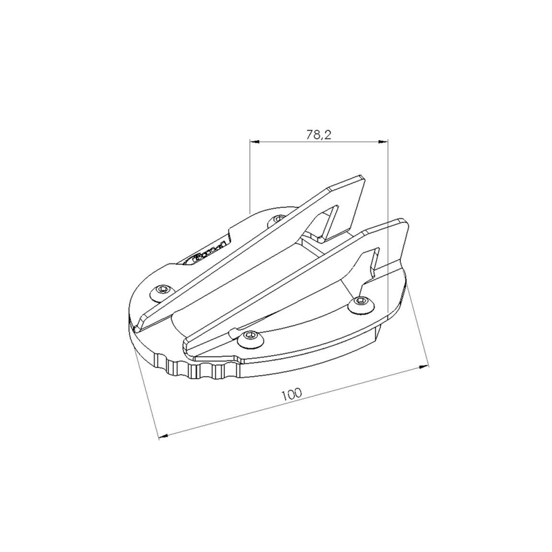 Kickstand extension PUIG fekete részére HONDA CRF 1000 L Africa Twin 2016-2019