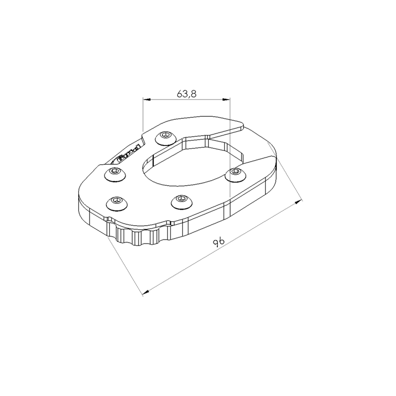 Kickstand extension PUIG fekete