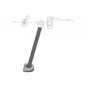 Kickstand extension PUIG 21363N fekete with standard suspension