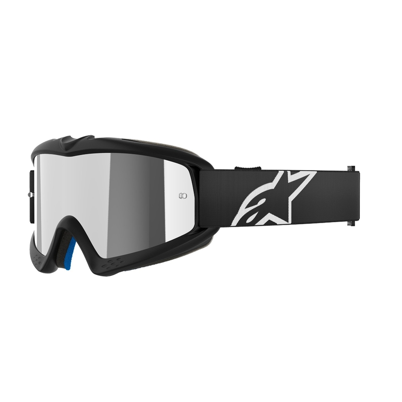 Alpinestars Vision Youth Corp gyerek motocross szemüveg fekete, tükörezüst plexivel