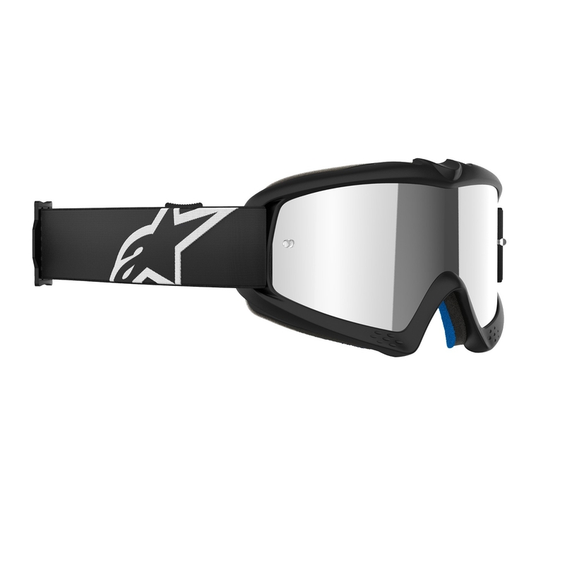 Alpinestars Vision Youth Corp gyerek motocross szemüveg fekete, tükörezüst plexivel