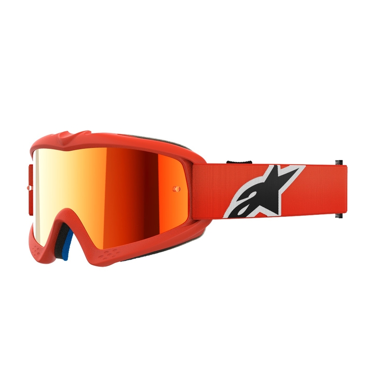 Alpinestars Vision Youth Corp gyerek motocross szemüveg narancssárga, tükörpiros plexivel