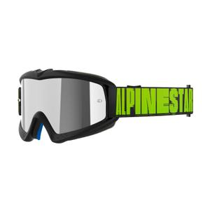 Alpinestars Vision Youth Hollow gyerek motocrossz szemüveg fekete-antracit-fluo sárga, tükörezüst plexivel